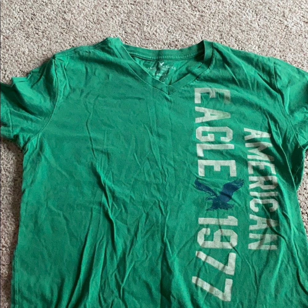 Boys green American eagle shirt